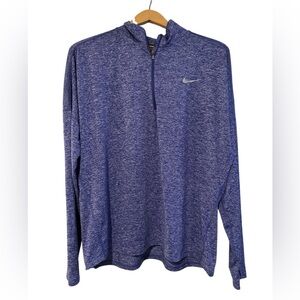 Nike Running DRI-FIT Heathered Blue Long Sleeve Shirt